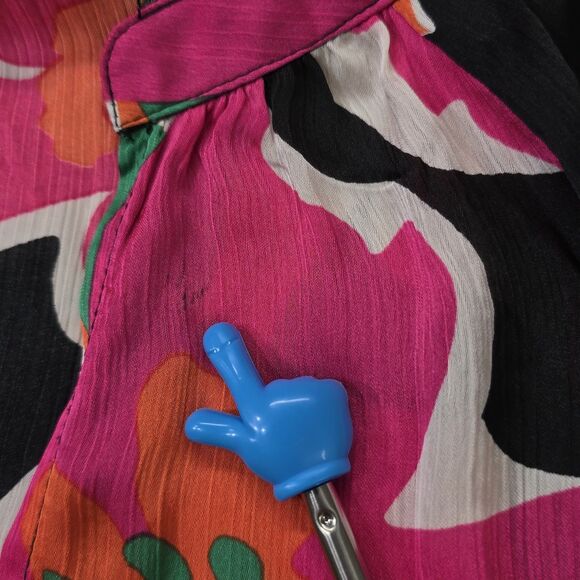 Anthropologie Azel Hazel Haze Blouse size M Floral Feminine - Picture 7 of 14